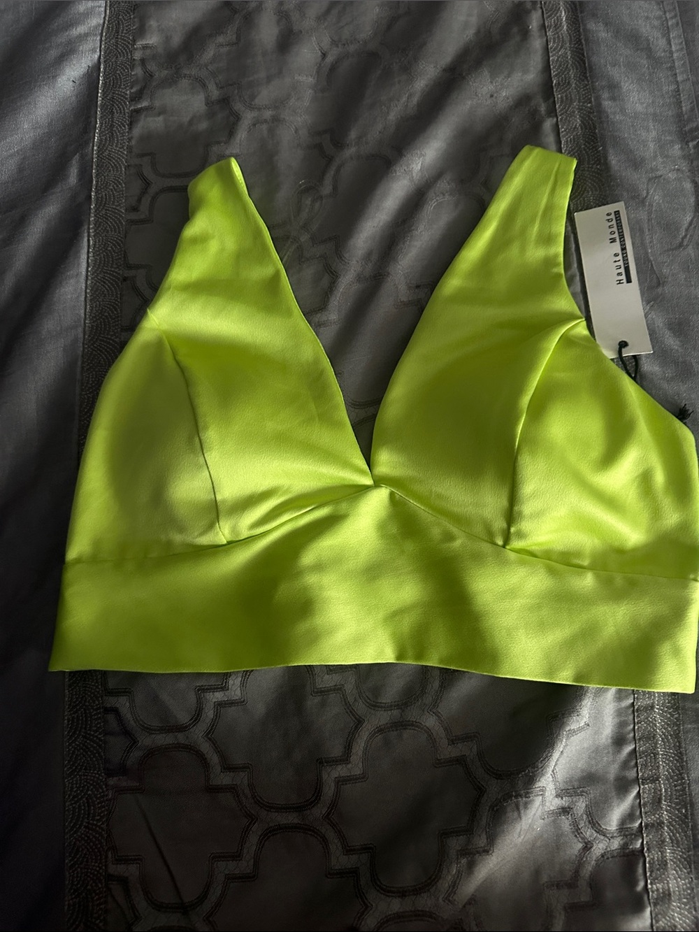 Haute Monde Neon Lime Bralette - Vibrant Green